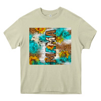 Mossy mama leopard sunflower Heavy Core Tee - LillyAllenDesigns
