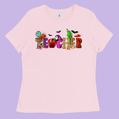 Halloween Teacher Ladies Tee Designed By Ranaportraitstore