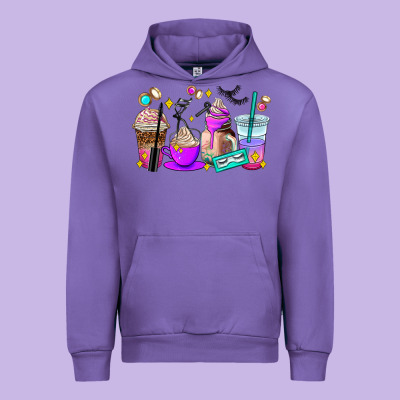 Lash Hustler Coffee Cups Urban Hoodie Designed By Adodesignshop