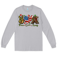 Moon Dust Peace Love Army Christmas 4th of july Long Sleeve Tee - HowdyJamesFarm