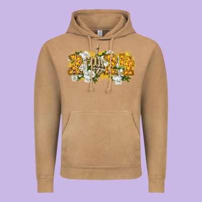 2024 Skeleton Middle Finger New Year Vintage Hoodie Designed By Cowgirlartshop