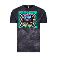 Cloud Black fueled by ıced coffee and anxiety Vintage Tee - TumblerDesignByShophia