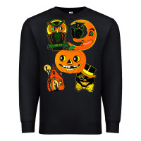 Black Vintage Halloween Premium Sweatshirt - minhPixels