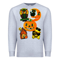 Heather Grey Vintage Halloween Premium Sweatshirt - minhPixels