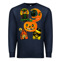 Navy Vintage Halloween Premium Sweatshirt - minhPixels