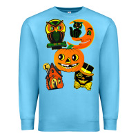 Ocean Blue Vintage Halloween Premium Sweatshirt - minhPixels