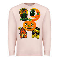 Pale Pink Vintage Halloween Premium Sweatshirt - minhPixels