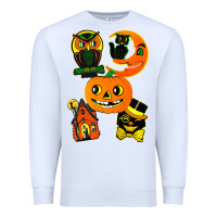 White Vintage Halloween Premium Sweatshirt - minhPixels