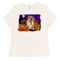 Bone Halloween english bulldog Ladies Tee - RanaPortraitStore