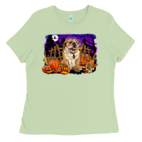 Matcha Halloween english bulldog Ladies Tee - RanaPortraitStore