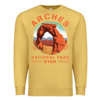 Antique Gold Cool Arches National Park Utah Premium Sweatshirt - minhPixels
