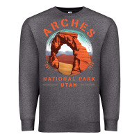 Charcoal Heather Cool Arches National Park Utah Premium Sweatshirt - minhPixels