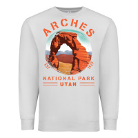 Dove Grey Cool Arches National Park Utah Premium Sweatshirt - minhPixels