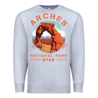 Heather Grey Cool Arches National Park Utah Premium Sweatshirt - minhPixels