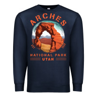Navy Cool Arches National Park Utah Premium Sweatshirt - minhPixels