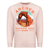 Pale Pink Cool Arches National Park Utah Premium Sweatshirt - minhPixels