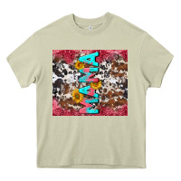 Mossy mama cowhide  sunflowers Heavy Core Tee - LillyAllenDesigns