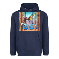 Navy dinosaur pterodactyl Heavyweight Hoodie - Artiststas