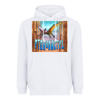 White dinosaur pterodactyl Heavyweight Hoodie - Artiststas