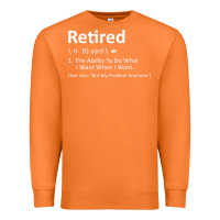 Carrot Retired Definition Not My Problem Anymore Funny Retirement Premium Sweatshirt - minhPixels