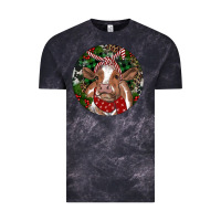 Cloud Black Brown Cow Christmas Vintage Tee - RanaPortraitStore