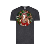 Vintage Black Brown Cow Christmas Vintage Tee - RanaPortraitStore