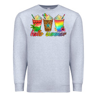 Heather Grey hello summer Premium Sweatshirt - Artiststas