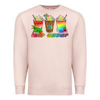 Pale Pink hello summer Premium Sweatshirt - Artiststas