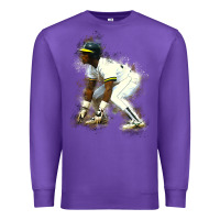 Purple Rickey Henderson Premium Sweatshirt - minhPixels