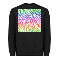 Black watercolor rainbow zebra seamless pattern Heavyweight Sweatshirt - BundleAndBundleShop