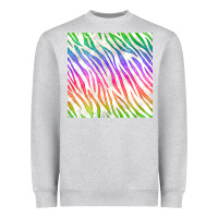 Heather Grey watercolor rainbow zebra seamless pattern Heavyweight Sweatshirt - BundleAndBundleShop