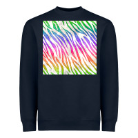 Navy watercolor rainbow zebra seamless pattern Heavyweight Sweatshirt - BundleAndBundleShop