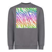 Watercolor Rainbow Zebra Seamless Pattern Heavyweight Sweatshirt | Teevron