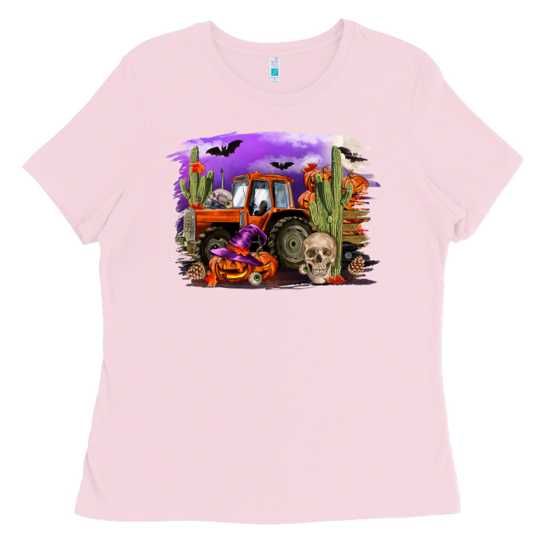 Halloween Tractor Ladies Tee by RanaPortraitStore | Teevron