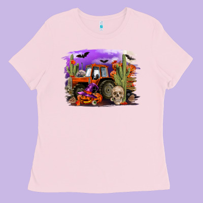 Halloween Tractor Ladies Tee Designed By Ranaportraitstore