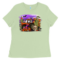 Matcha Halloween tractor Ladies Tee - RanaPortraitStore
