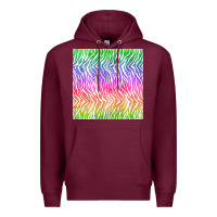 Burgundy watercolor rainbow tiger seamless pattern Premium Hoodie - BundleAndBundleShop