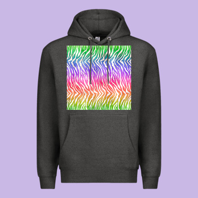Watercolor Rainbow Tiger Seamless Pattern Premium Hoodie Designed By Bundleandbundleshop