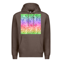 Coffee watercolor rainbow tiger seamless pattern Premium Hoodie - BundleAndBundleShop