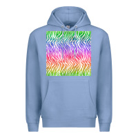 Colony Blue watercolor rainbow tiger seamless pattern Premium Hoodie - BundleAndBundleShop