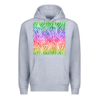 Heather Grey watercolor rainbow tiger seamless pattern Premium Hoodie - BundleAndBundleShop