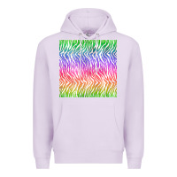 Lilac watercolor rainbow tiger seamless pattern Premium Hoodie - BundleAndBundleShop