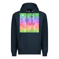 Navy watercolor rainbow tiger seamless pattern Premium Hoodie - BundleAndBundleShop