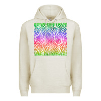 Oatmeal Heather watercolor rainbow tiger seamless pattern Premium Hoodie - BundleAndBundleShop
