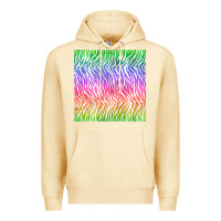 Pina Colada watercolor rainbow tiger seamless pattern Premium Hoodie - BundleAndBundleShop