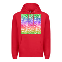 Red watercolor rainbow tiger seamless pattern Premium Hoodie - BundleAndBundleShop