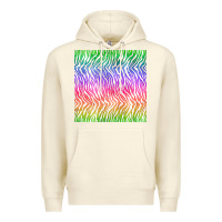 Sandshell watercolor rainbow tiger seamless pattern Premium Hoodie - BundleAndBundleShop