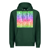 Sports Green watercolor rainbow tiger seamless pattern Premium Hoodie - BundleAndBundleShop
