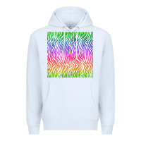 White watercolor rainbow tiger seamless pattern Premium Hoodie - BundleAndBundleShop