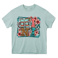 Floral Leopard Frame Mini Heavy Core Tee | Teevron